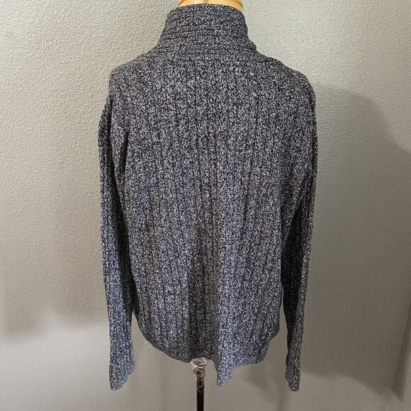 Kim Rogers Cardigan Sweater Women’s Size Small Open Front Black White - Picture 4 of 7